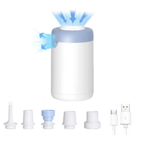 Pompe à air portable pour gonflables/dégonflables, batterie 1500 mAh avec chargement, pompe à matelas pneumatique pour anneau de natation, sacs sous vide