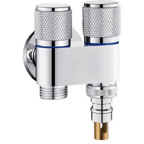 Robinet de machine à laver multifonction à double commande, vanne d'arrêt d'eau