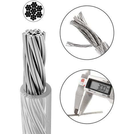 Attache-câbles en acier inoxydable 200 mm - sachet de 50