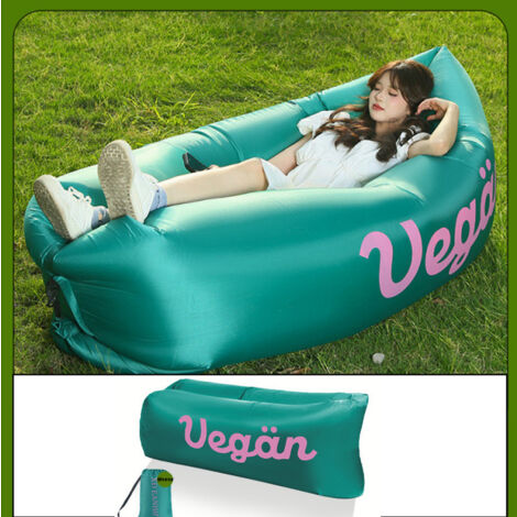 Canapé Gonflable Avec Sac De Transport, Chaise De Plage Portable Etanche Et Anti Fuite Ideal Pour Le Camping Les Voyages La Randonnee Et La Piscine Noir 87731564