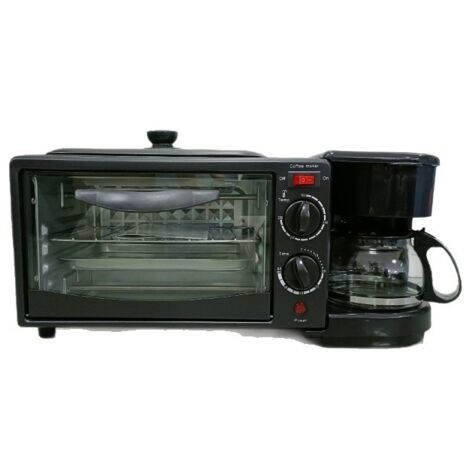 Crea – Mini four grill électrique 2800W – Capacité 4 tasses – Température jusqu'à 230°C – Minuterie 30 minutes avec signal sonore