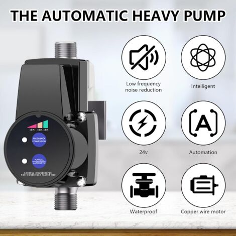 Pompe De Surpression 150W 32L/min - Pour Eau Domestique, Chauffage Solaire, Jardin - Interrupteur Intelligent, Compacte Et Silencieuse