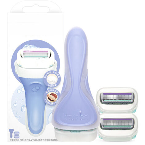Compatible avec les recharges de rasoir pour femmes Schick au lait de coco et à l'huile d'amande, lot de 2 (1 paquet) (1/5)