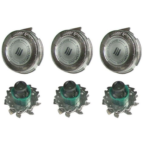 Lot de 3 lames de rechange pour rasoir Philips RQ11, RQ10, RQ12, RQ32, RQ1185CC, RQ1195CC, YS1106, YS1108, RQ1050, RQ1075, RQ1060, RQ1090