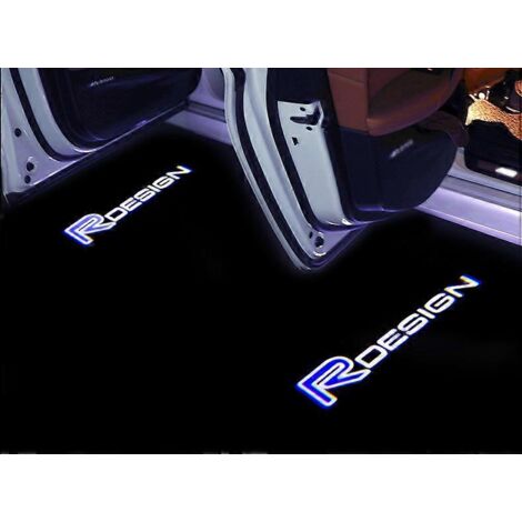 Lot de 2 éclairages de porte de voiture avec logo RDESIGN, éclairage de bienvenue, pour Volvo XC90 XC60 XC40 V90 S90 V40 V60 S60 S80