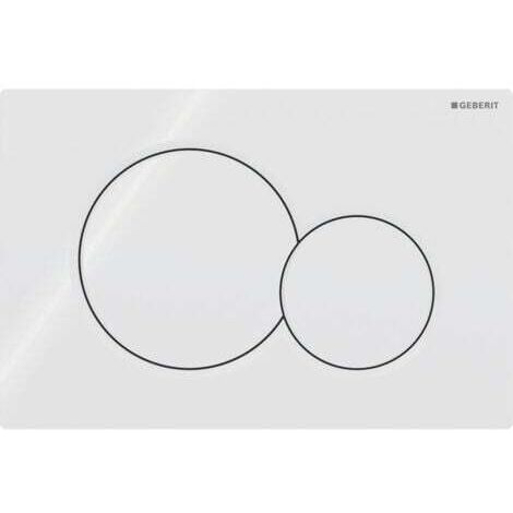 Crea – Plaque de commande WC Geberit Sigma 30/UP320/300 – Installation sans outils – Compatible double chasse – Plastique durable