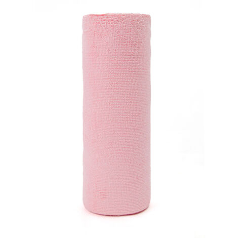 1 rouleau de 20 chiffons de nettoyage en microfibre à séchage rapide, chiffons de cuisine jetables, torchons réutilisables, rouleau d'essuie-tout de nettoyage (rose) (1/5)