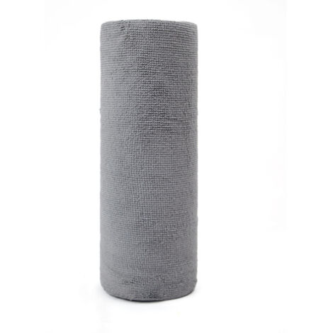 1 rouleau de 20 chiffons de nettoyage en microfibre à séchage rapide, chiffons de cuisine jetables, torchons réutilisables, rouleau de serviettes de nettoyage (gris) (1/5)