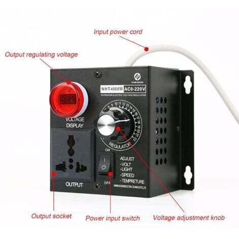 Regulador De Voltaje SCR CA 220 V 4000 W - Regulador De Voltaje Scr Ca 220 V 4000 W Regulador De Voltaje Electrico Controlador De Velocidad Del Motor Controlador De Velocidad Del Ventila 97979710