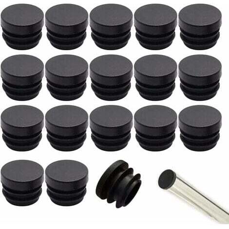 32 pièces 16mm Bouchon de Chaise Embout pour Chaise Bouchon en Plastique Rond Embout Bouchons pour Tube de Chaise Bouchon Pied de Chasie Pied de Chaise Protection
