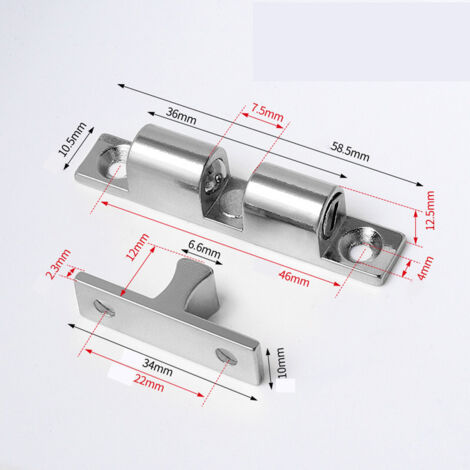 Lot De 4 Serrures à Bille Pour Porte Placard – Ressort Réglable, Couleur Or, Uxcell