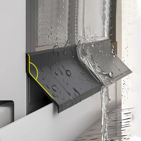 Crea – Joint de porte et fenêtre noir anti-pluie – Caoutchouc autocollant imperméable – Longueur 0.5m, largeur 5cm – Protection contre les infiltrations