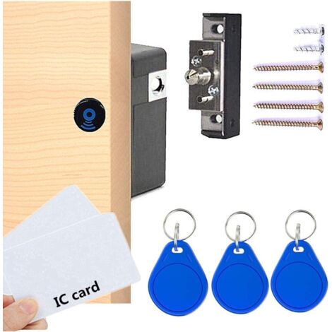 Serrure électronique pour armoire, serrure électronique RFID cachée pour armoire, casier, tiroir, armoire, sans perforation, DIY