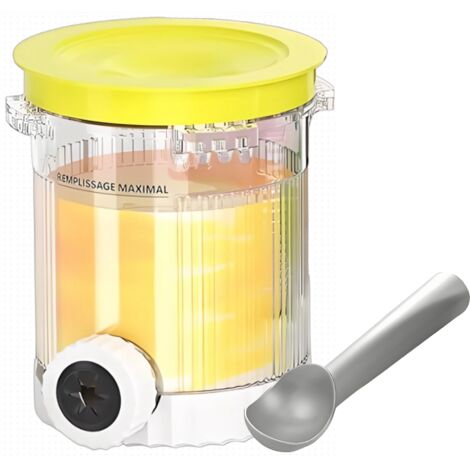 Gobelets et couvercles pour sorbetières Ninja Creami Swirl, compatibles avec les séries Ninja NC700, NC701 et NC701C, sans BPA, lavables au lave-vaisselle (1 paquet, jaune). (1/5)