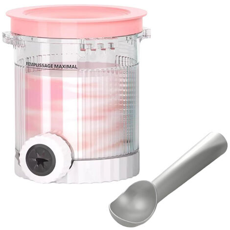 Gobelets et couvercles pour sorbetières Ninja Creami Swirl, compatibles avec les séries Ninja NC700, NC701 et NC701C, sans BPA, lavables au lave-vaisselle (1 paquet, rose) (1/5)