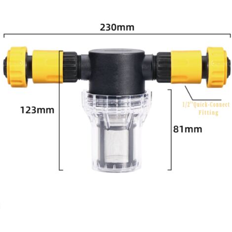 Raccord de robinet pour réservoirs d'eau de 1000 litres avec filtre 3/4" et connecteur de tuyau d'arrosage 1/2" pour récupérateurs d'eau de pluie. (1/2)