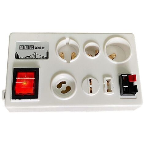 Support de test pour ampoules LED multi-interfaces à 12 ports, testeur d'ampoules LED, prise européenne. (1/5)