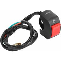 Interrupteur Guidon Moto 22 Mm – Commutateur Bouton Poussoir LED Bleue 12V – Pour Klaxon, Démarrage, Arrêt Moteur – VTT, Scooter, Moto - 4