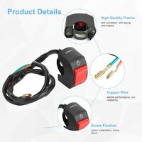 Interrupteur Moto LED 5A/12V étanche - Bouton Marche/arrêt Verrouillable Pour Guidon