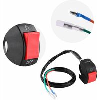 Interrupteur Moto LED 5A/12V étanche - Bouton Marche/arrêt Verrouillable Pour Guidon