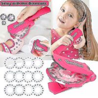 CREA Shiny Bling Diamond Hair Glitter Stapler Set Gemstone Decor Gift