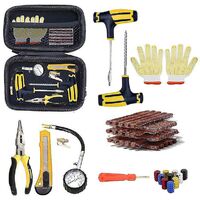 CREA Car Tire Repair Kit Puncture Plug Tools Tyre Puncture Emergency For Tire Strips Stiring Glue Repair Tool Kit Car Accessories