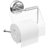 CREA Stainless Steel Suction Cup Wall Mounted Paper Holder Rack Wc Toilet Tissue