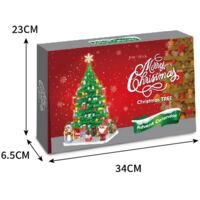 Calendrier De L'Avent En Blocs De Construction 24 Jours - Chalet De Noël En Traîneau, Cadeau Enfant Garçon Fille