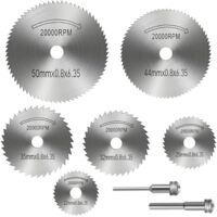 Lot de 8 petites lames de scie circulaire en acier, lame de scie, mini lame de scie circulaire, scie à bois pour finition, outil multifonctionnel, lames en acier rapide pour outil rotatif