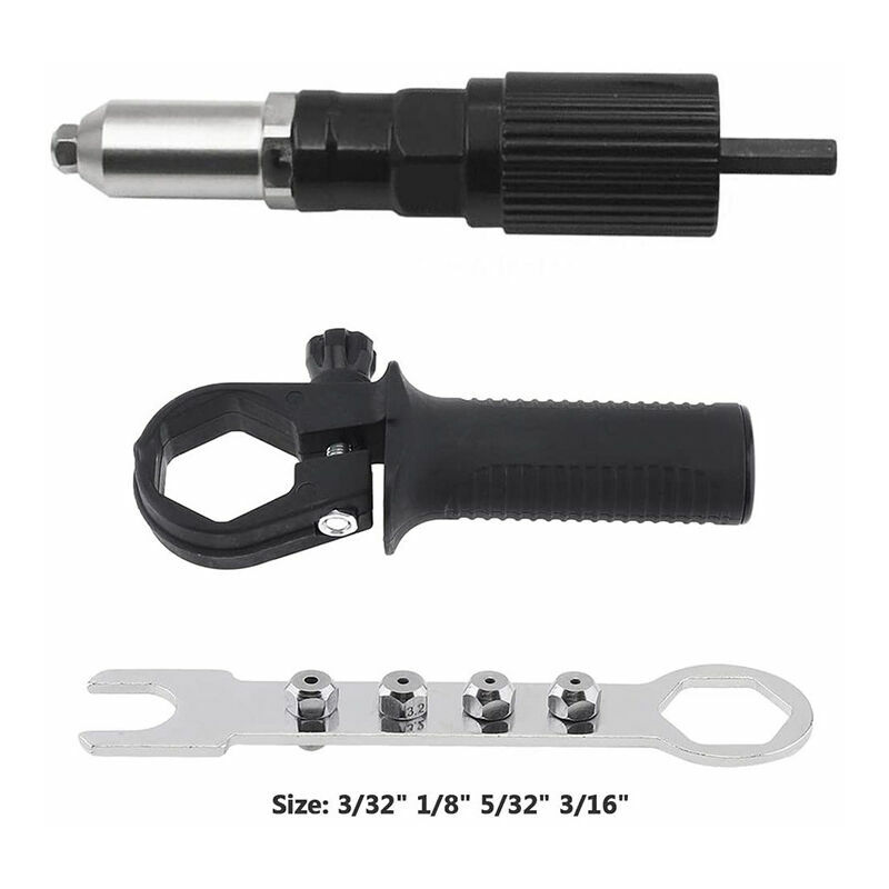 Pistola remachadora eléctrica de M3-M10, adaptador de broca, herramienta de  remachado para taladro eléctrico, llave de mano - AliExpress