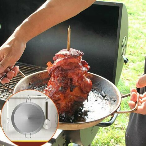  Kit de asador de ruedas, juego de brochetas de acero