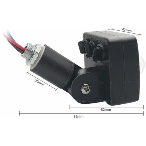 Interruptor de luz con Sensor de movimiento para exteriores, interruptor  automático infrarrojo PIR para luz LED