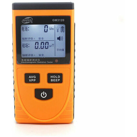 Probador de radiación electromagnética, medidor EMF dosímetro LCD Detector  de radiación electromagnética con manual de usuario