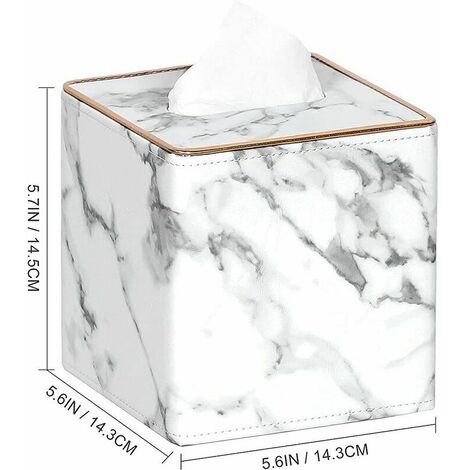 Caja para pañuelos cuadrada blanca