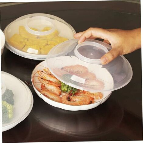 Cubierta transparente para salpicaduras de microondas para alimentos, tapa  transparente como GLA, protector contra salpicaduras de microondas