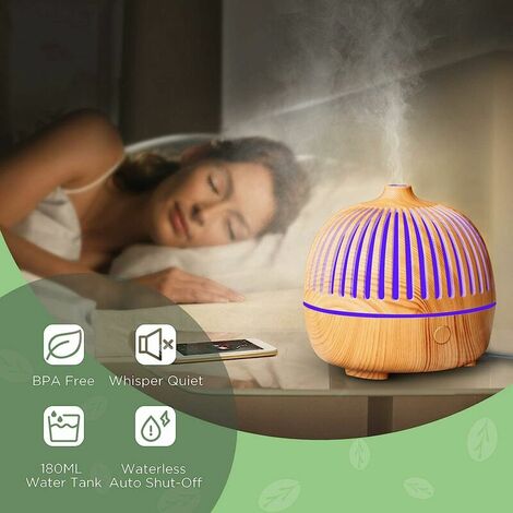 Humidificador para dormitorio, humidificador inalámbrico recargable  portátil, difusor de aceite esencial de aroma USB para habitación del  hogar