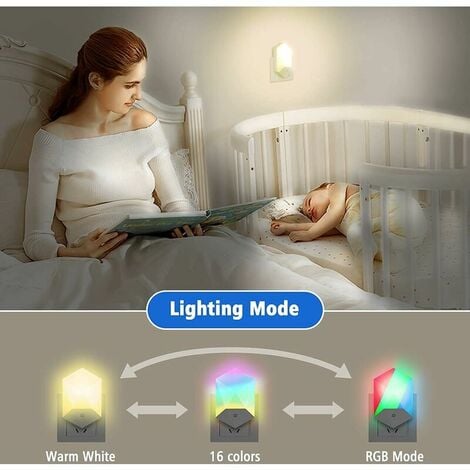 Luz Nocturna Sensor De Movimiento Color Y Brillo Ajust