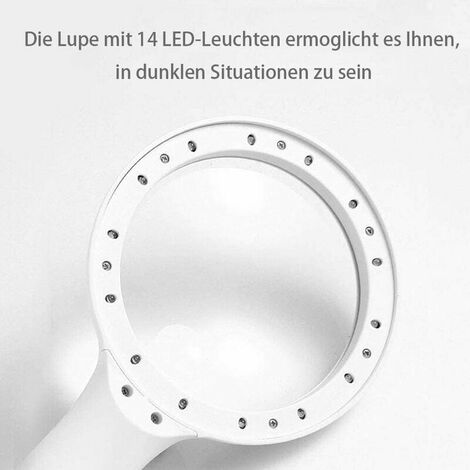 Lámpara de aumento LED con abrazadera, lupa con luz Lámpara de aumento de 8  dioptrías Iluminada