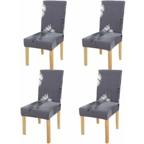 Cubierta para silla de doble capa elástica de tela para cocina/boda, fundas  para sillas elásticas de licr…