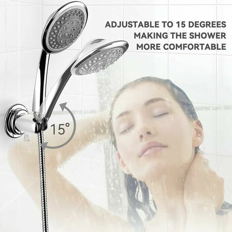 Soporte de ducha, soporte de cabezal de ducha con ventosa de vacío fuerte  de mano reemplazable