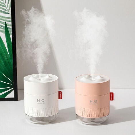 Humidificadores de niebla fría para dormitorio, humidificador pequeño para  plantas, 2 colores, llama, temporizador, control remoto, humidificador para