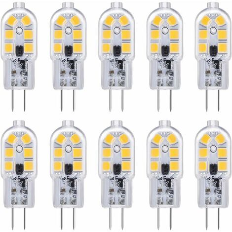 Pack de 10 Ampoule LED G4 à 12 SMD 5050 2.7W 180lm 150° (25W
