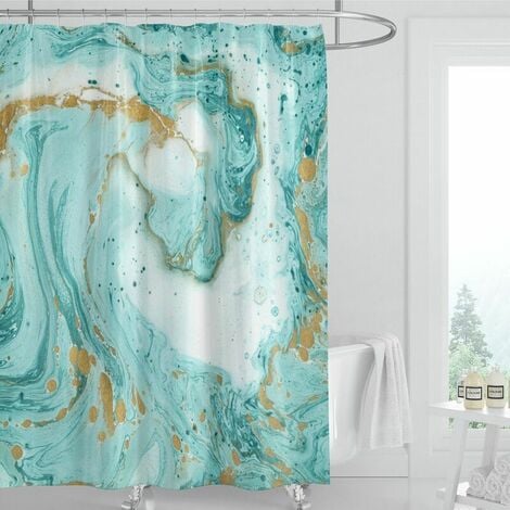 Cortina de ducha de baño de tela a rayas grises y blancas, cortinas de  ducha de baño de 72 pulgadas de largo, dobladillo ponderado, accesorios de  baño
