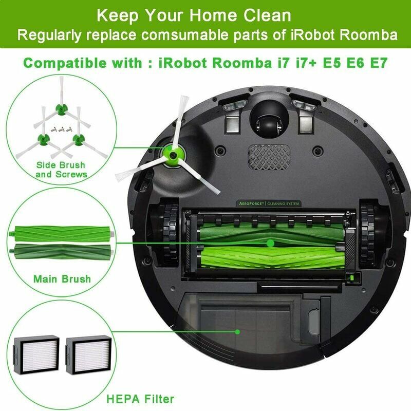 Rueda recambio compatible iRobot Roomba I7 I7+ E5 E6 E7 series 500 600 700  800 9
