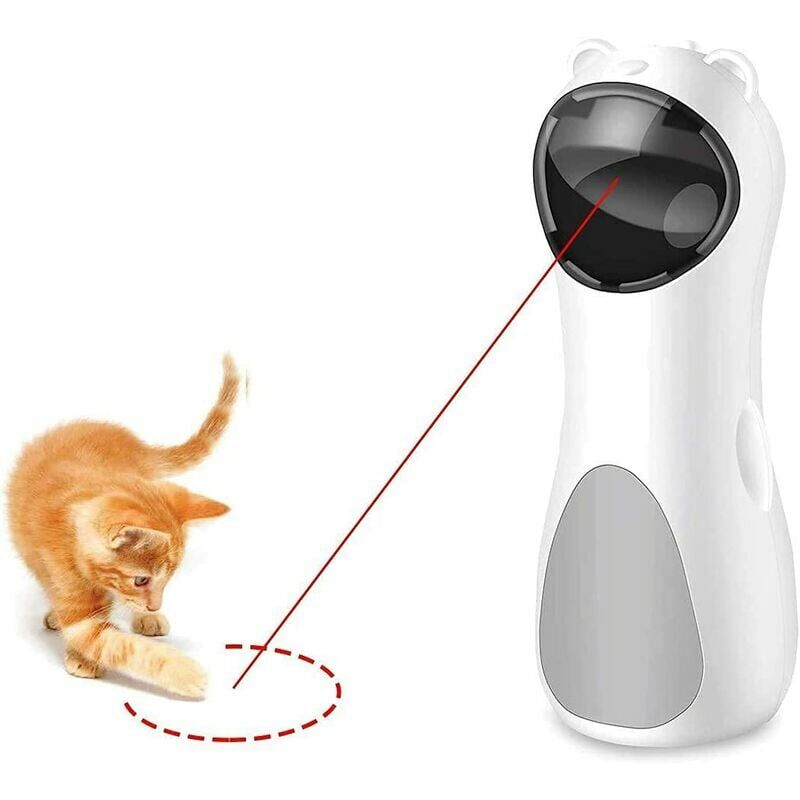 GENERICO Juegos Para Gatos Cosas Interactivos Laser USB Balnco