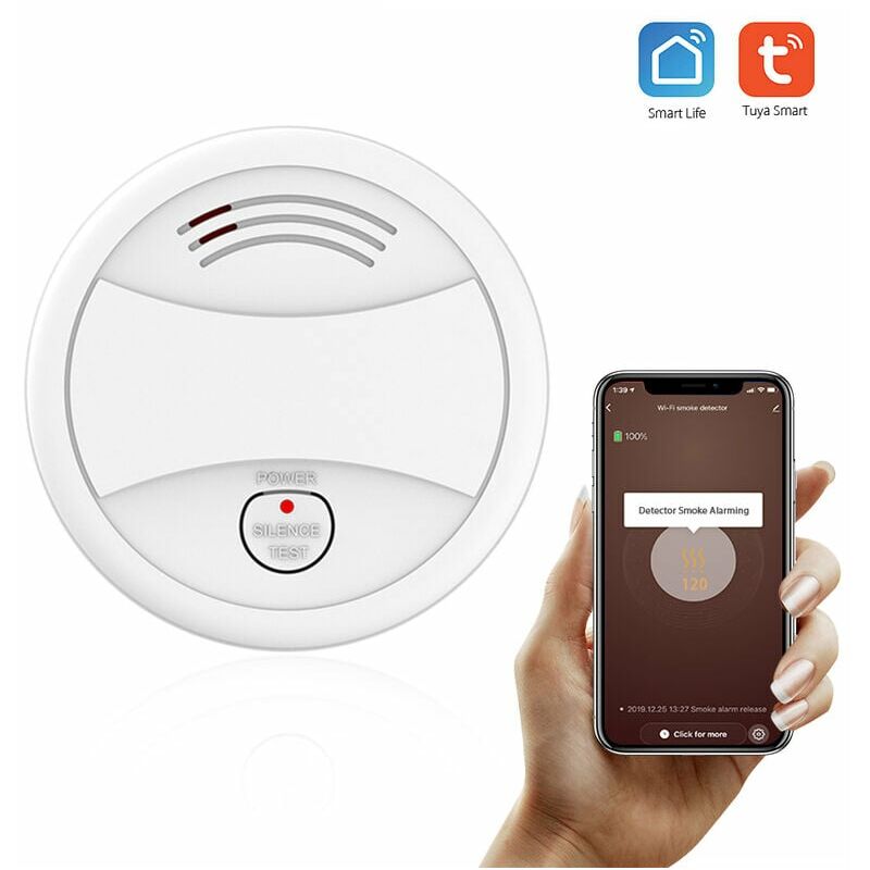 Tuya Smart Life APP WIFI Sensor de Fugas de Agua Detector Inalámbrico  Alarma para el Hogar Seguridad