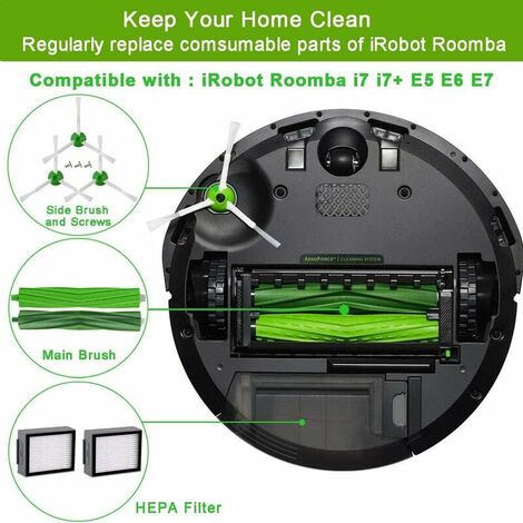 Comprar Filtros Hepa de repuesto para i7 iRobot Roomba i7 + E5 E6 kits de  aspiradora accesorios de filtro Hepa