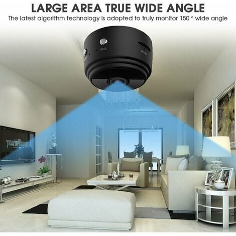Cámara oculta Mini cámara espía real 1080P HD WiFi cámara de seguridad con  aplicación de alimentación en vivo, batería larga, visión nocturna, sensor
