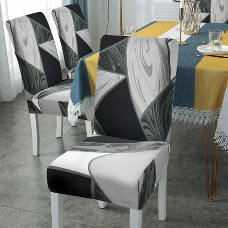 Juego de 4 fundas para sillas de comedor extraíbles y lavables, funda para  silla de comedor y mantel cuadrado, fundas para sillas de comedor con