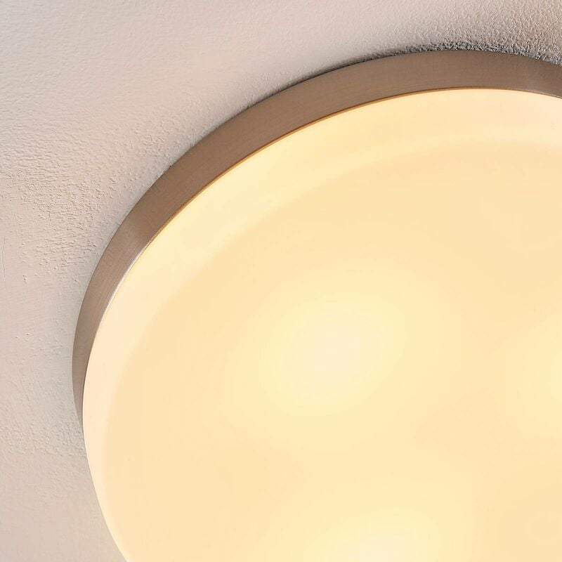 spritzwassergeschützt - Bad Deckenleuchte Lampe für Badezimmer Modern 2 flammig, E27, A++ Lampenwelt Deckenlampe Amilia dimmbar Badezimmerleuchte in Weiß aus Metall u.a 